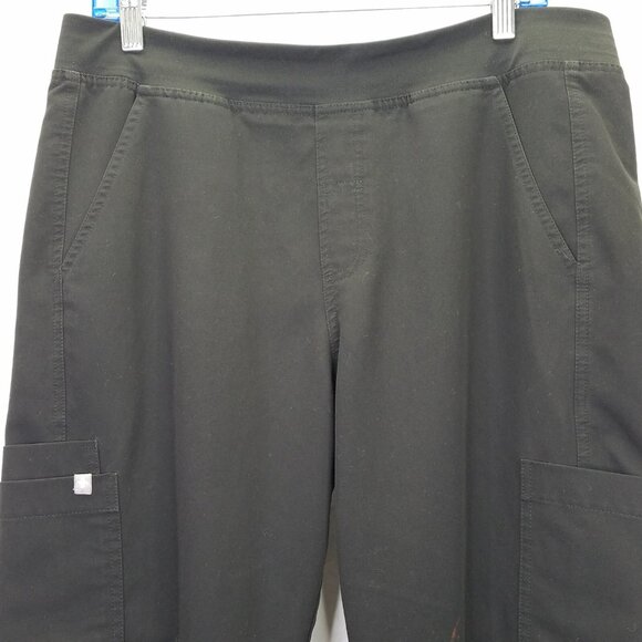 Figs Axim Cargo Scrub Pants Men's L Black Technical Collection Medical Flaws - Picture 2 of 16